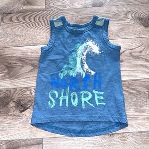 Kids ocean waves tank top